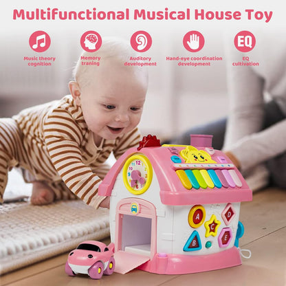 Marstone Toys for 1+ Year Old Girl Gifts, First Birthday Gifts for Girls, 8-in-1 Montessori Toddler Toys House with Learning and Playing, Christmas and...