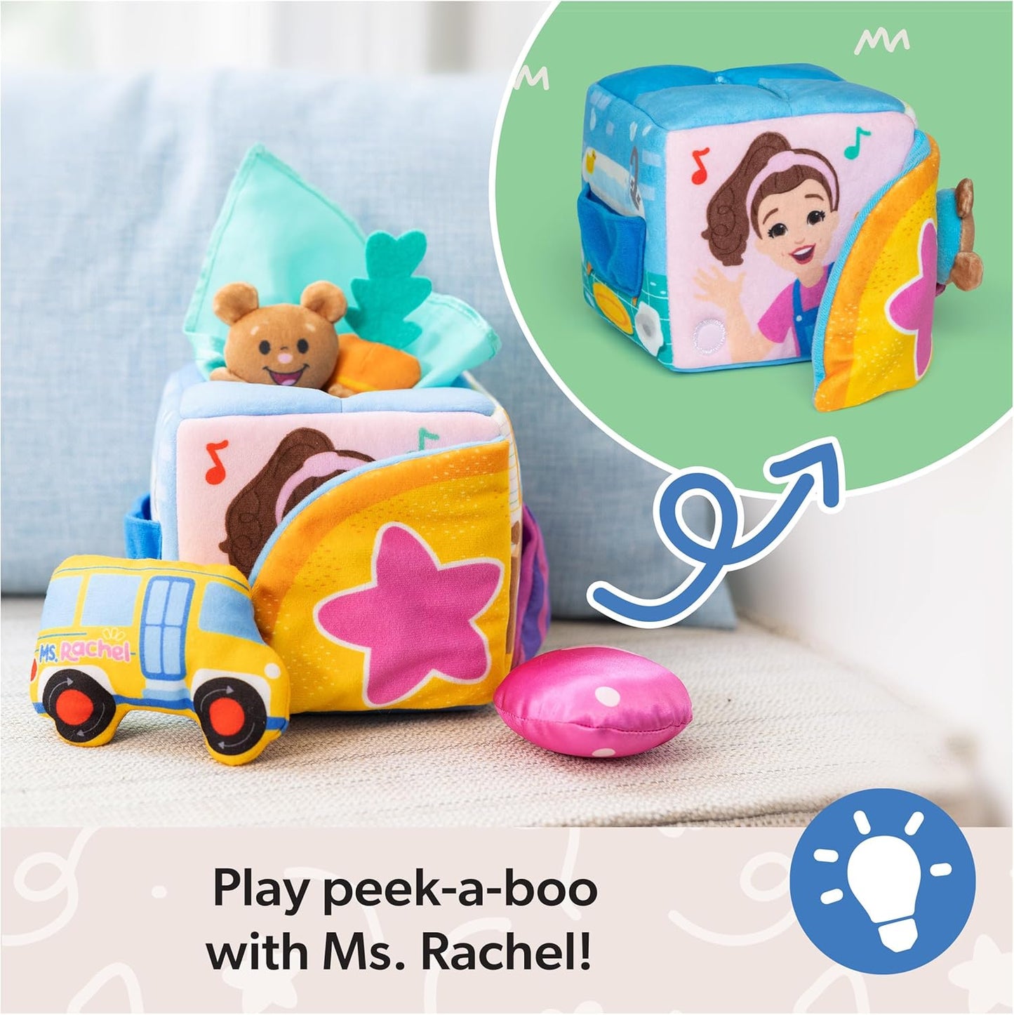 Ms. Rachel Official Surprise Learning Box, Educational Toys with Stuffed Animals, Sensory Toys & Activities for Babies, Toddler Toys for Girls & Boys Ages 0-2+