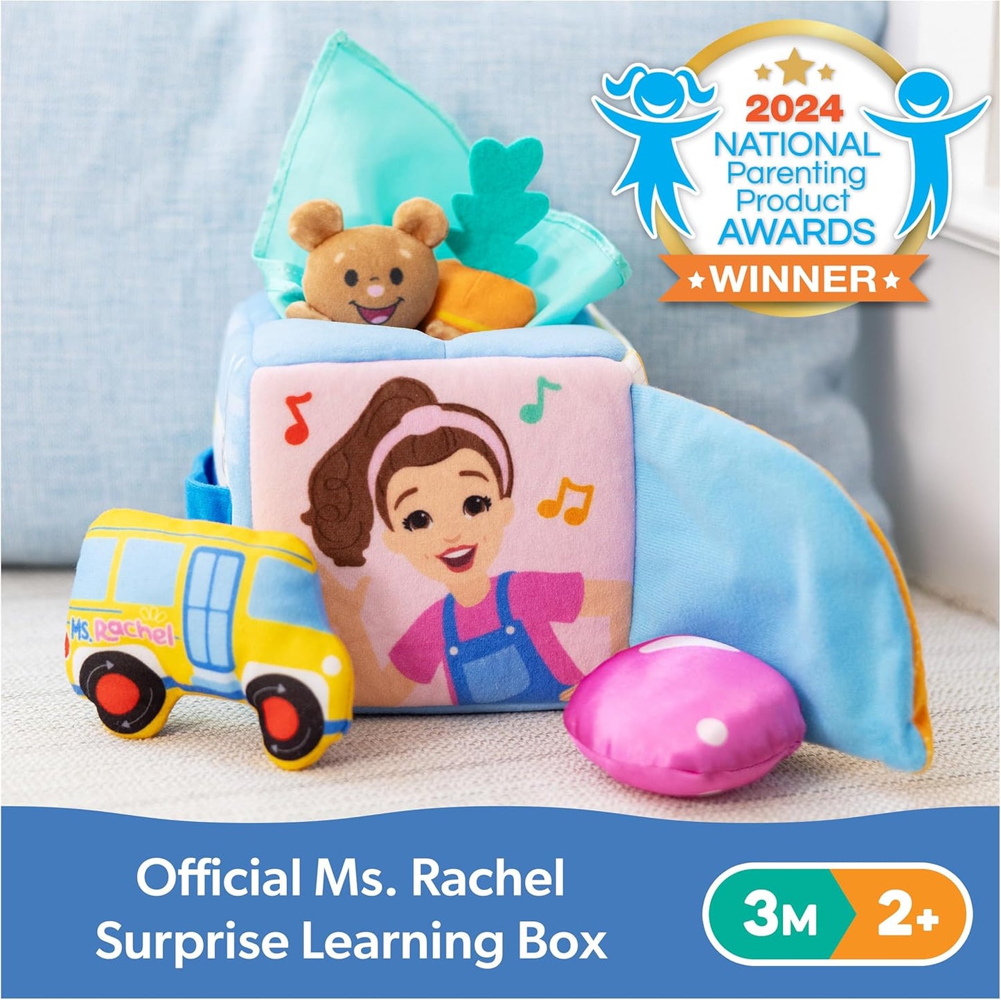 Ms. Rachel Official Surprise Learning Box, Educational Toys with Stuffed Animals, Sensory Toys & Activities for Babies, Toddler Toys for Girls & Boys Ages 0-2+