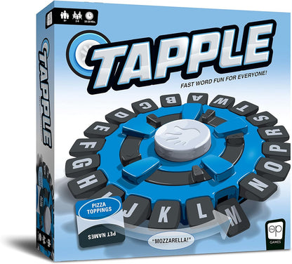 USAOPOLY TAPPLE® Word Game | Fast-Paced Family Board Game | Choose a Category & Race Against The Timer to be The Last Player | Learning Game Great for All Ages (1 Pack)