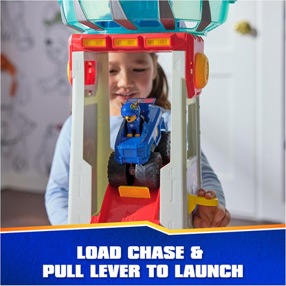 Paw Patrol: Rescue Wheels Super Loop Tower HQ, with Light, Sound, Vehicle Launcher, Chase Action Figure & Toy Truck, Kids Toys for Boys & Girls Age 3+