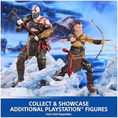 PlayStation God of War Ragnarök, 6” Kratos Action Figure with 5 Accessories, The Shapes Collection, for PS5 Fans & Collectors Ages 17+