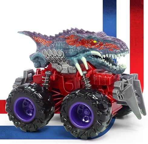 Oriate Dinosaur Monster Truck Toys for Kids 3-5 5-7, Cool Stuff Velociraptor Push and Go Dino Car, Kids Play Vehicle Birthday Party Favors for Girls Boys