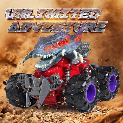 Oriate Dinosaur Monster Truck Toys for Kids 3-5 5-7, Cool Stuff Velociraptor Push and Go Dino Car, Kids Play Vehicle Birthday Party Favors for Girls Boys