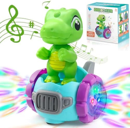 Dinosaur Robot Car Toy with Lights & Music, Toddler Toys -3, Dinosaur Universal Cars, Toys for 3 Year Old Boys, Toys for Ages -4, Gifts for -3 4 5 6 7 Year Old Birthday Christmas