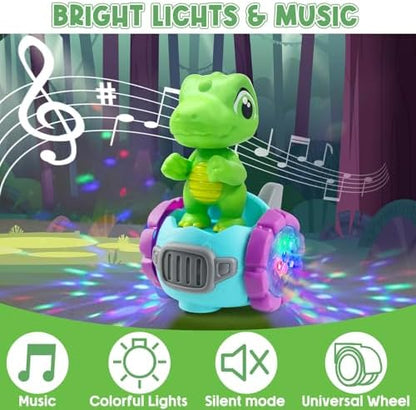 Dinosaur Robot Car Toy with Lights & Music, Toddler Toys -3, Dinosaur Universal Cars, Toys for 3 Year Old Boys, Toys for Ages -4, Gifts for -3 4 5 6 7 Year Old Birthday Christmas